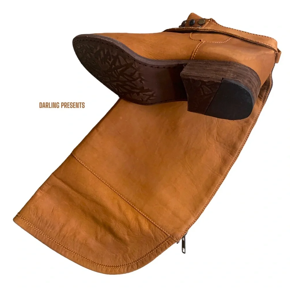Steven By Steve Madden Smokey Knee High Boots Women Color Cognac Size 6
